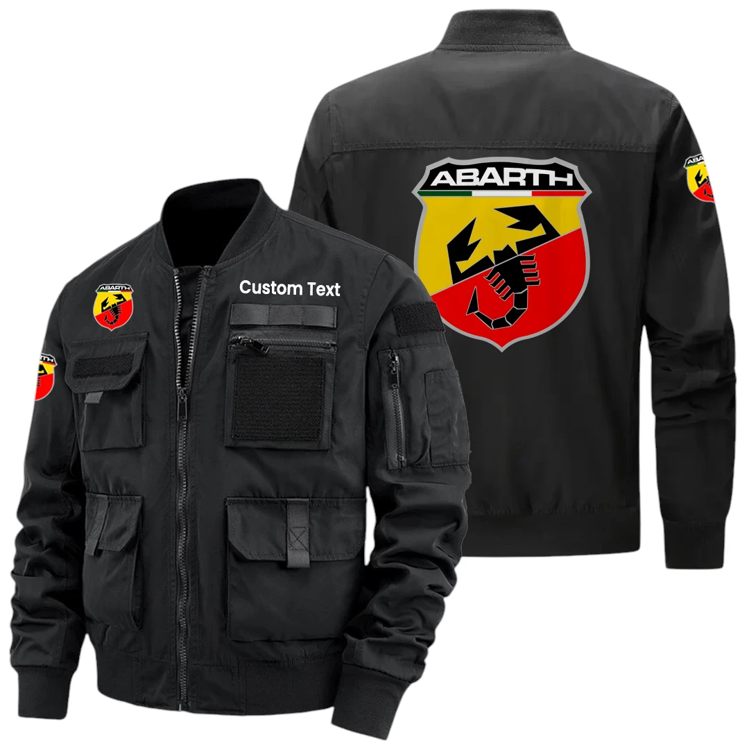 Abarth Exclusive Logo Jacket x Baseball Collar Style Multiple Pockets Men’s Hiking Outdoor Jacket Custom Name HIHI140325Y40JCXABA Abarth Exclusive Logo Jacket x Baseball Collar Style Multiple Pockets Men’s Hiking Outdoor Jacket Custom Name HIHI140325Y40JCXABA
