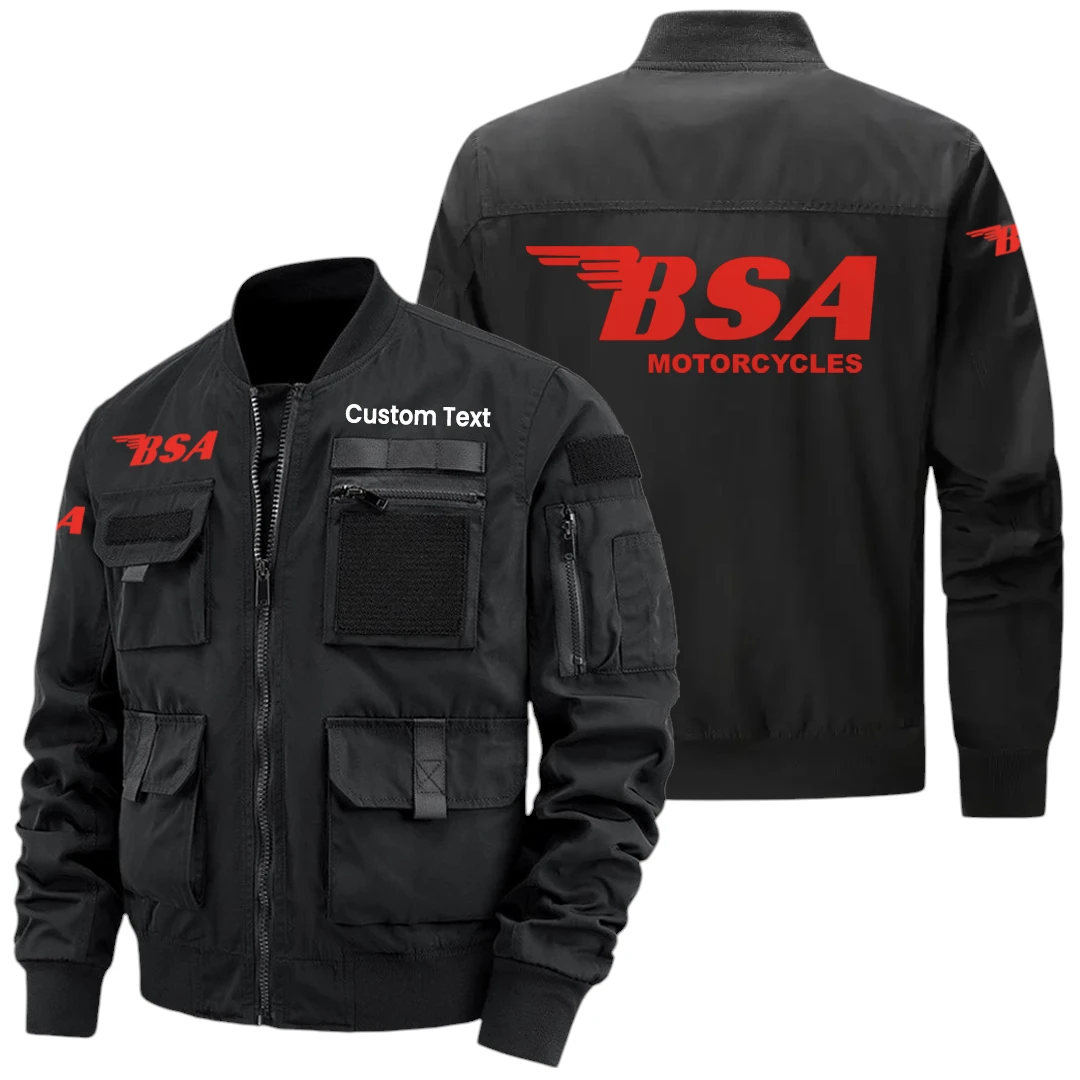 BSA Motorcycles Exclusive Logo Jacket x Baseball Collar Style Multiple Pockets Men’s Hiking Outdoor Jacket Custom Name HIHI190325Y40JCXBSA BSA Motorcycles Exclusive Logo Jacket x Baseball Collar Style Multiple Pockets Men’s Hiking Outdoor Jacket Custom Name HIHI190325Y40JCXBSA