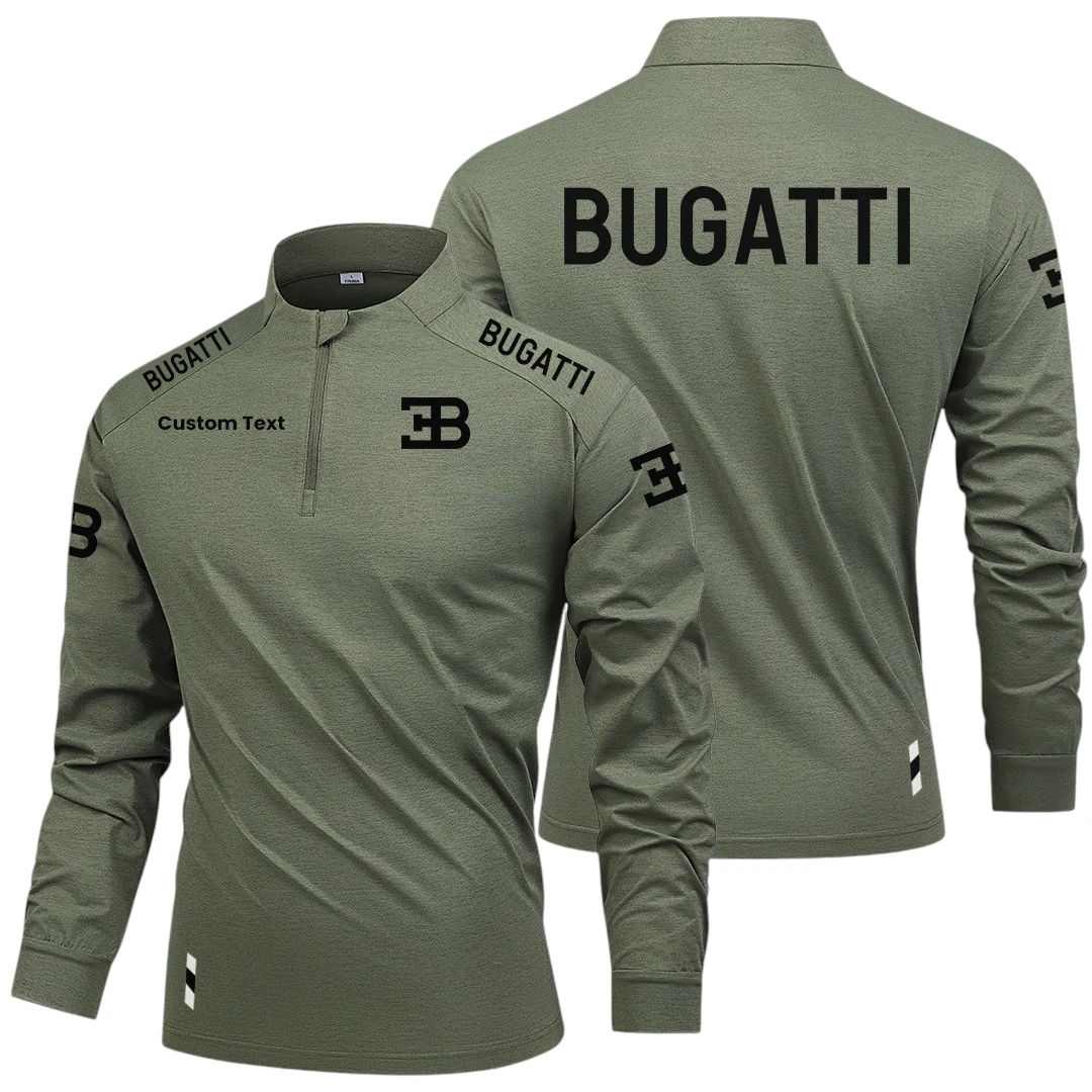 Bugatti Limited 2025 Long Sleeve Shirt, Stand Collar Quarter Zip-up Custom Name HIDI250325Y49LMT05BUG Bugatti Limited 2025 Long Sleeve Shirt, Stand Collar Quarter Zip-up Custom Name HIDI250325Y49LMT05BUG
