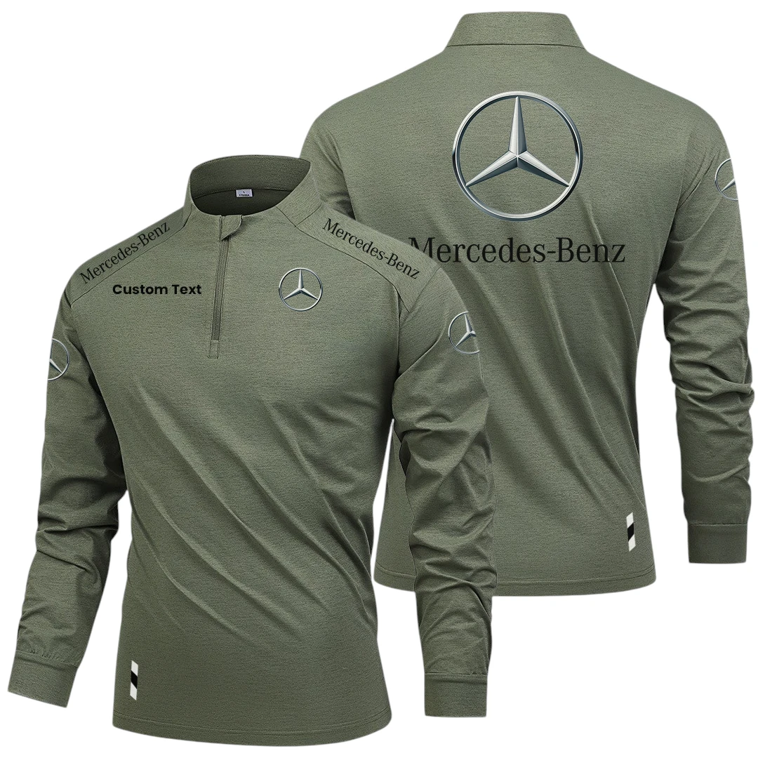 Mercedes-Benz Limited 2025 Long Sleeve Shirt, Stand Collar Quarter Zip-up Custom Name HIDI260325Y49LMT05MEB Mercedes-Benz Limited 2025 Long Sleeve Shirt, Stand Collar Quarter Zip-up Custom Name HIDI260325Y49LMT05MEB