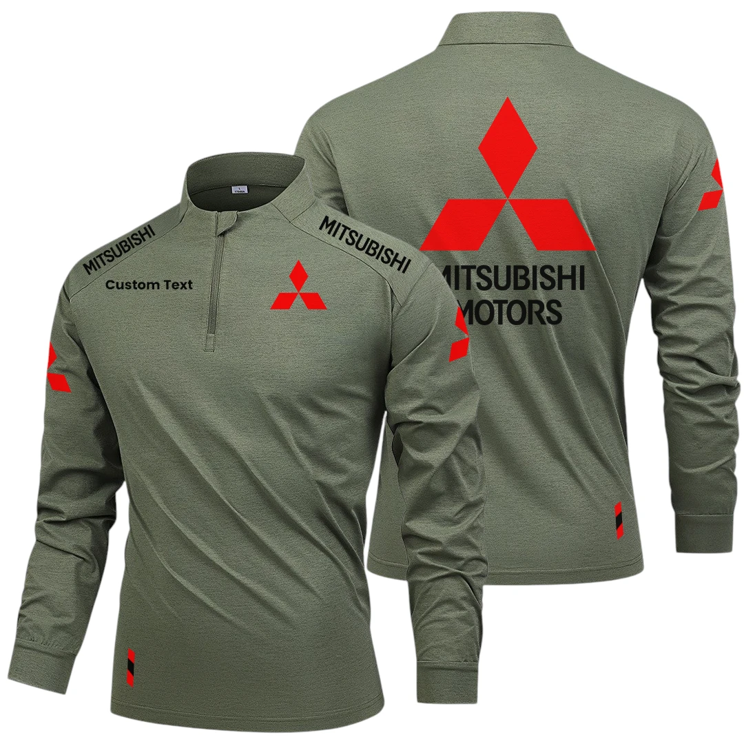 Mitsubishi Limited 2025 Long Sleeve Shirt, Stand Collar Quarter Zip-up Custom Name HIDI260325Y49LMT05MIT Mitsubishi Limited 2025 Long Sleeve Shirt, Stand Collar Quarter Zip-up Custom Name HIDI260325Y49LMT05MIT