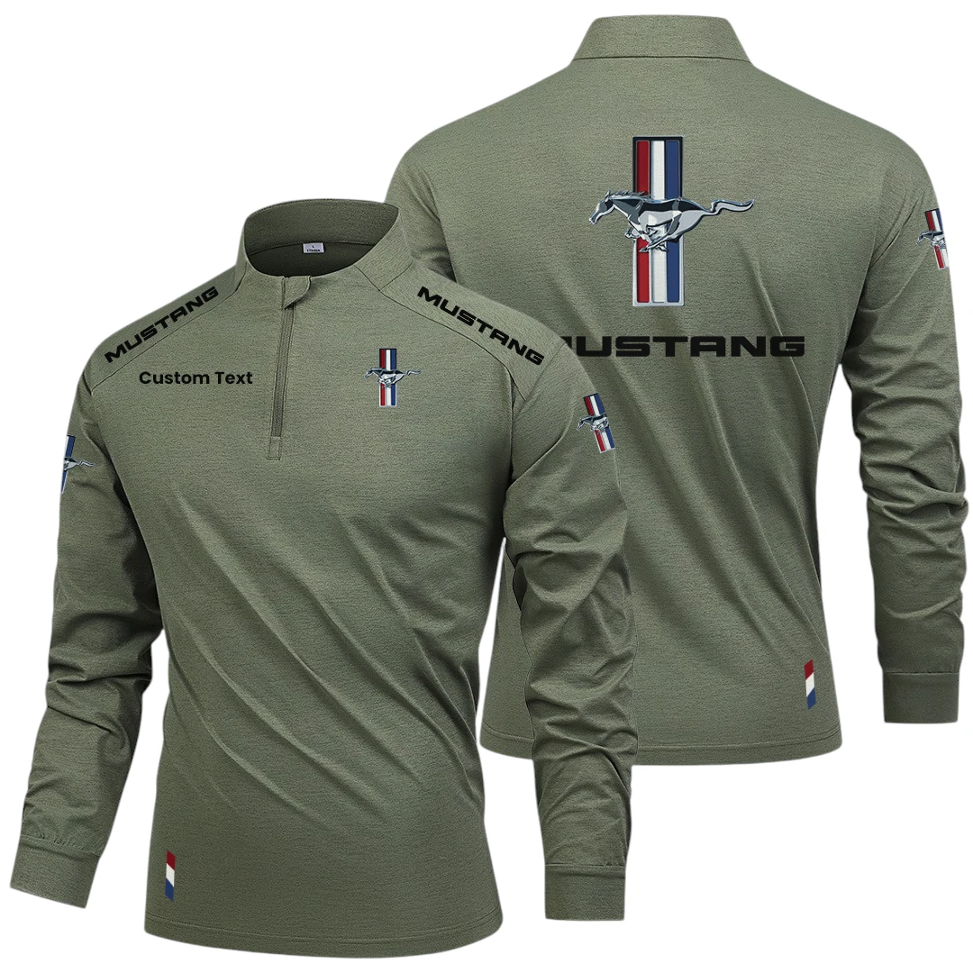 Mustang Limited 2025 Long Sleeve Shirt, Stand Collar Quarter Zip-up Custom Name HIDI260325Y49LMT05MUS Mustang Limited 2025 Long Sleeve Shirt, Stand Collar Quarter Zip-up Custom Name HIDI260325Y49LMT05MUS
