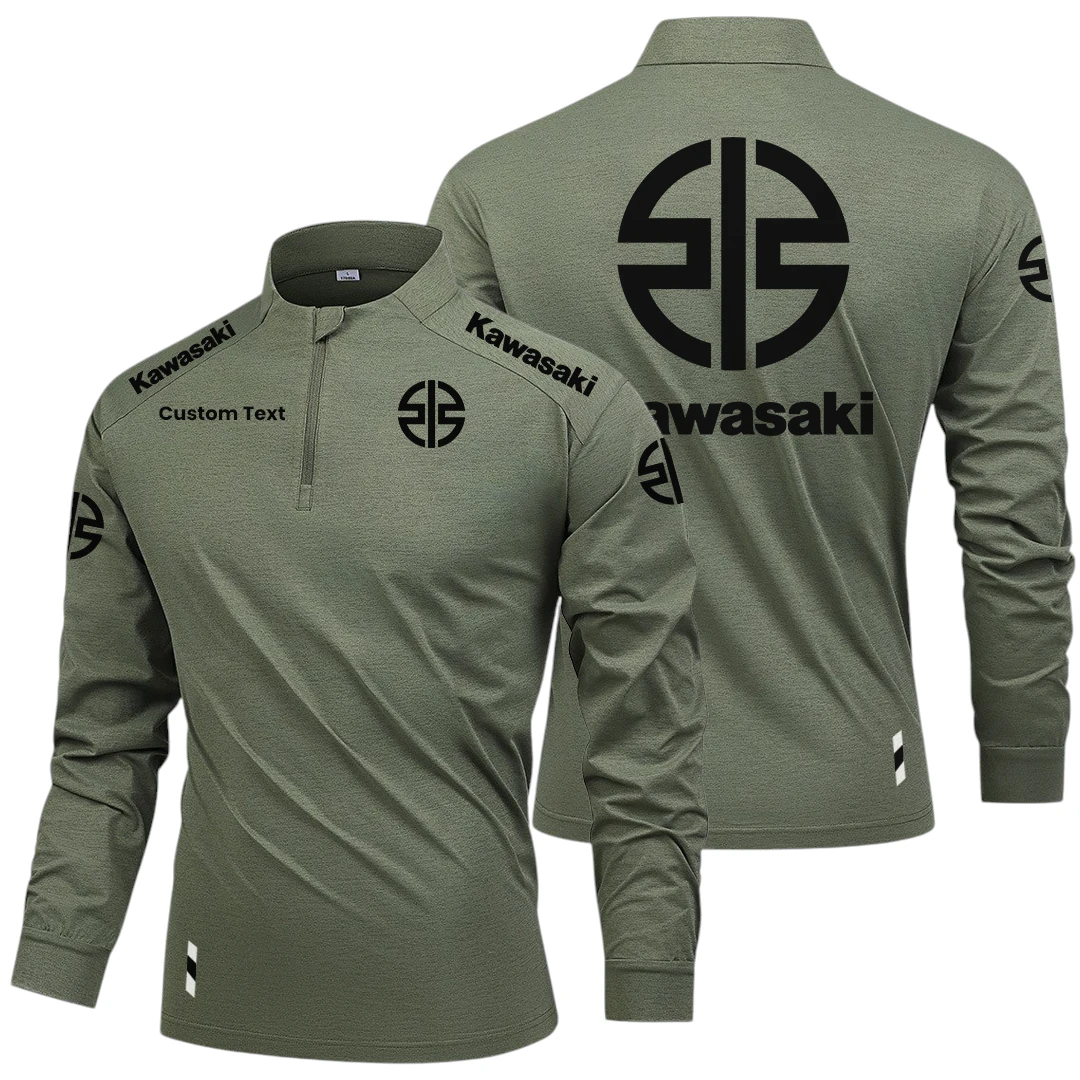Kawasaki Motors Limited 2025 Long Sleeve Shirt, Stand Collar Quarter Zip-up Custom Name HIDI270325Y49LMT05KAM Kawasaki Motors Limited 2025 Long Sleeve Shirt, Stand Collar Quarter Zip-up Custom Name HIDI270325Y49LMT05KAM