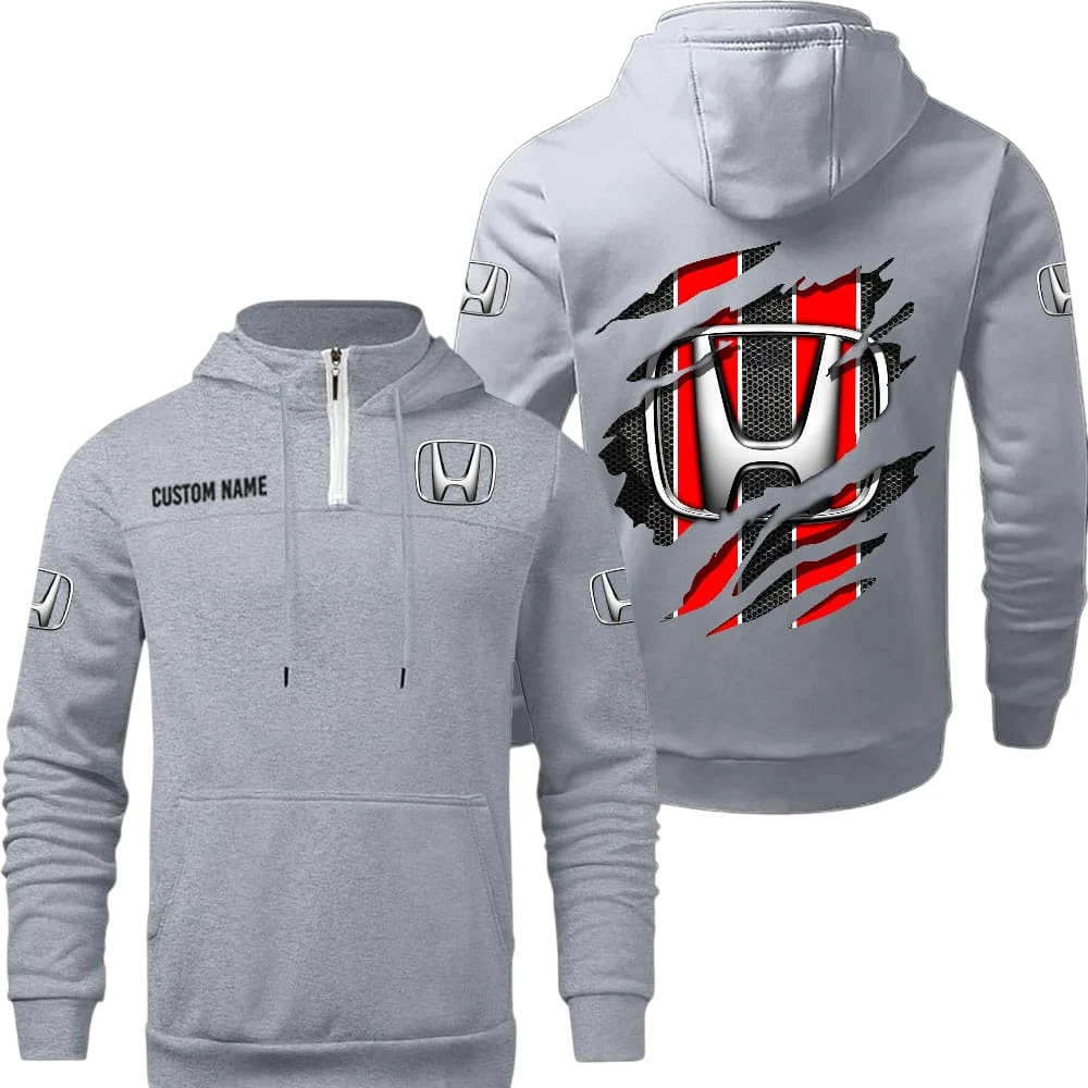 Honda Civic Quarter Zip Hoodie, Sports Hoodie Custom Name TN280325Y50HZ44CT1HON Honda Civic Quarter Zip Hoodie, Sports Hoodie Custom Name TN280325Y50HZ44CT1HON