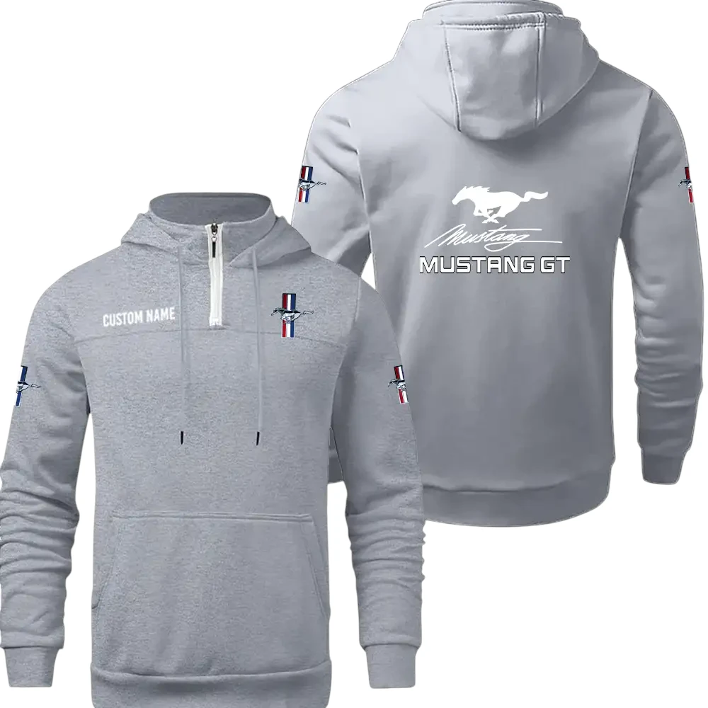 Mustang GT Quarter Zip Hoodie, Sports Hoodie Custom Name TN290325Y50HZ44CT1MUS Mustang GT Quarter Zip Hoodie, Sports Hoodie Custom Name TN290325Y50HZ44CT1MUS