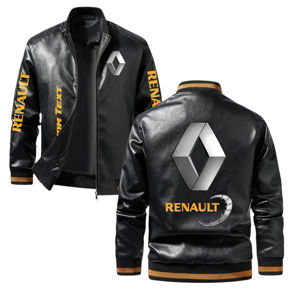 Vintage Renault Exclusive Logo Jacket, Classic Ribbed Collar and Striped Cuffs, Custom Name TN01042025Y12LJ93CT1REN Vintage Renault Exclusive Logo Jacket, Classic Ribbed Collar and Striped Cuffs, Custom Name TN01042025Y12LJ93CT1REN