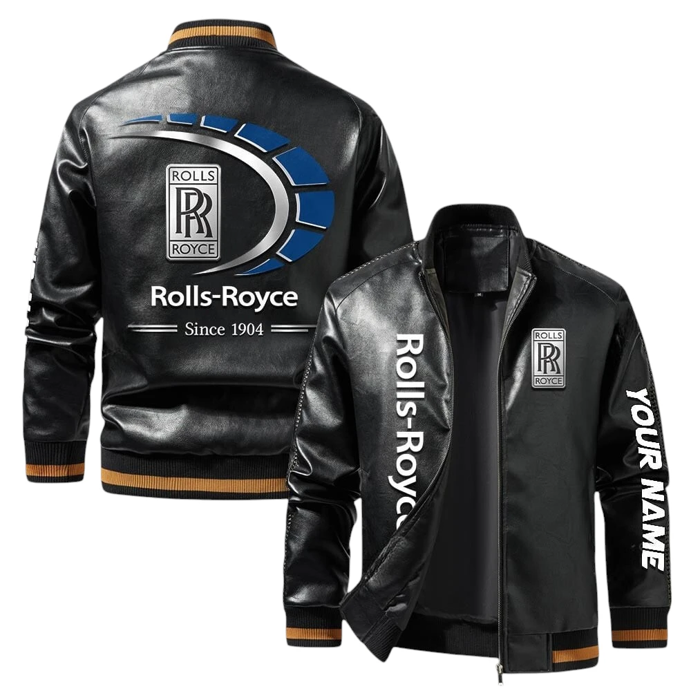 Vintage Rolls Royce Exclusive Logo Jacket, Classic Ribbed Collar and Striped Cuffs, Custom Name TN01042025Y12LJ93CT2ROR Vintage Rolls Royce Exclusive Logo Jacket, Classic Ribbed Collar and Striped Cuffs, Custom Name TN01042025Y12LJ93CT2ROR