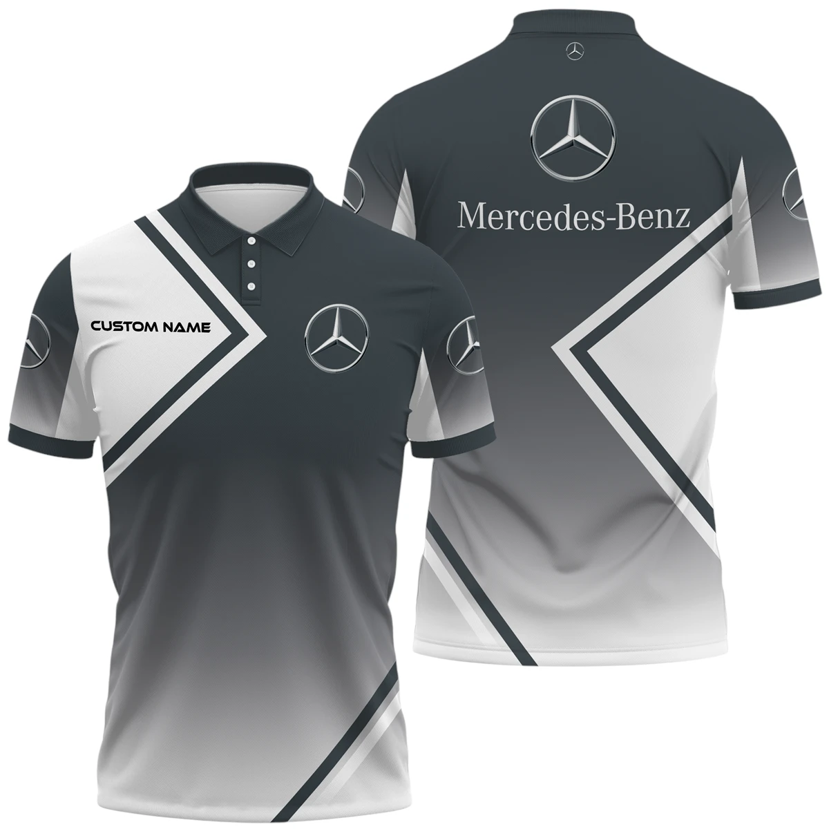 Mercedes-Benz Polo Shirt All Over Print Gift For Sports Fans, Custom Name HIHI090425Y3PLMEB Mercedes-Benz Polo Shirt All Over Print Gift For Sports Fans, Custom Name HIHI090425Y3PLMEB