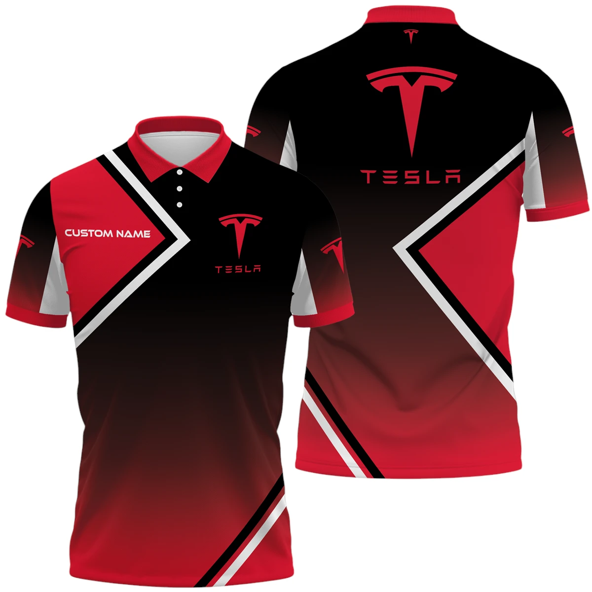 TESLA Polo Shirt All Over Print Gift For Sports Fans, Custom Name HIHI090425Y3PLTES TESLA Polo Shirt All Over Print Gift For Sports Fans, Custom Name HIHI090425Y3PLTES