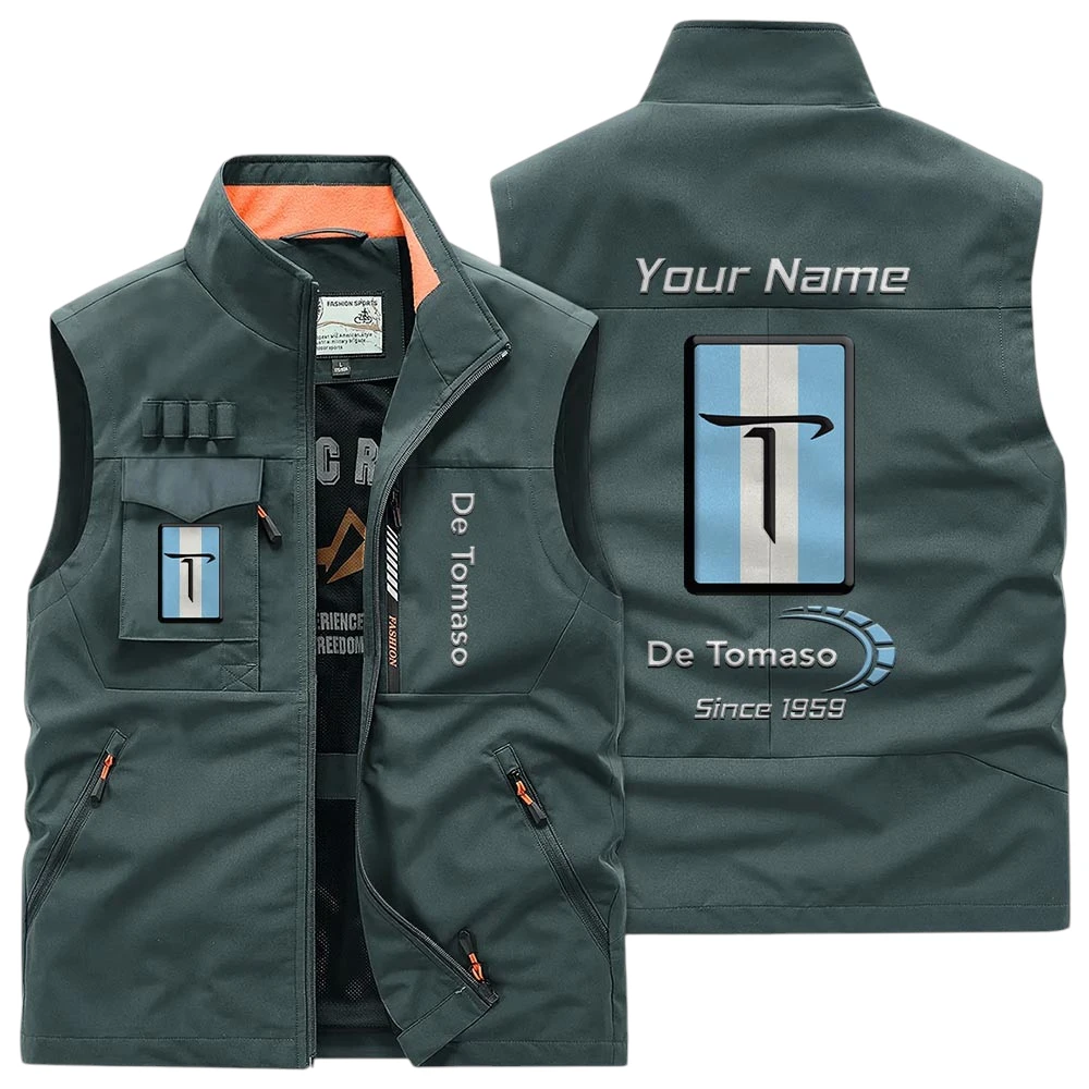 De Tomaso Multi Pocket Vest Sleeveless Men Outdoor Vest Lightweight Custom Name TN170425Y39MPVCT1DTO De Tomaso Multi Pocket Vest Sleeveless Men Outdoor Vest Lightweight Custom Name TN170425Y39MPVCT1DTO