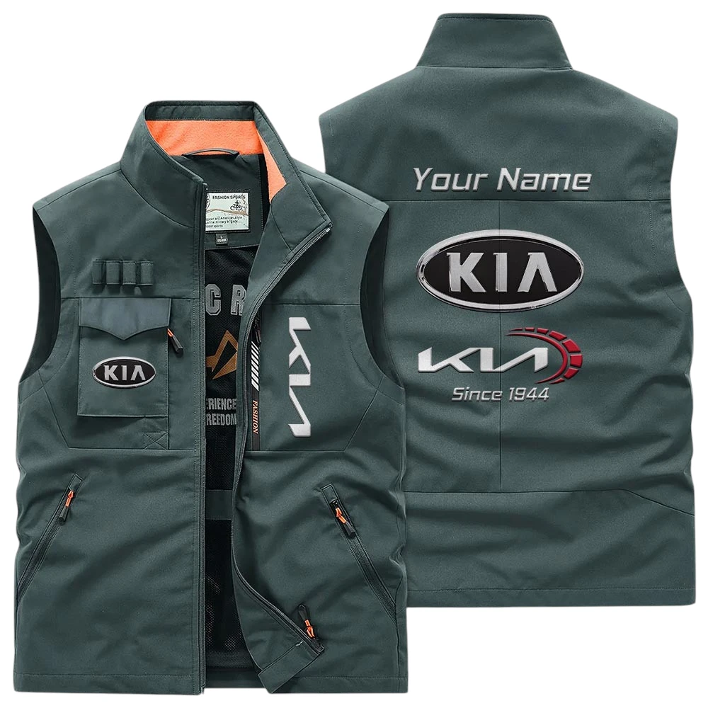 KIA Multi Pocket Vest Sleeveless Men Outdoor Vest Lightweight Custom Name TN170425Y39MPVCT1KIA KIA Multi Pocket Vest Sleeveless Men Outdoor Vest Lightweight Custom Name TN170425Y39MPVCT1KIA