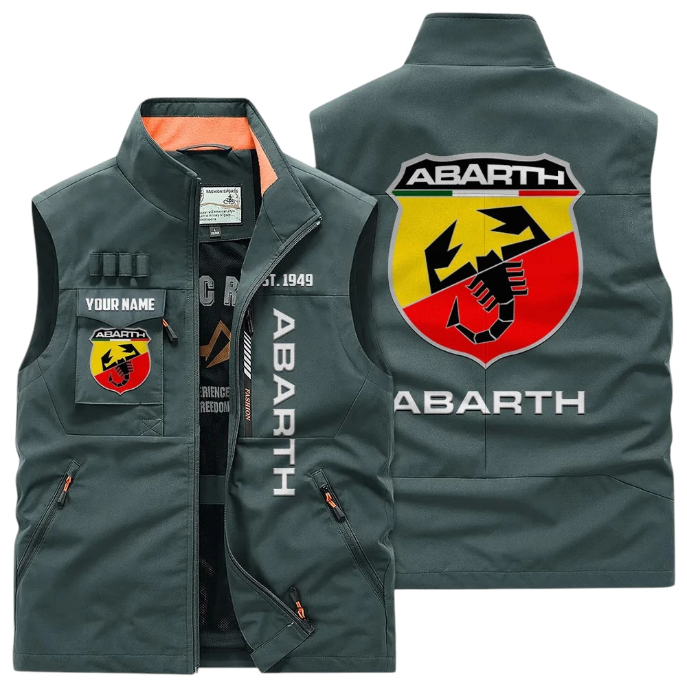 Abarth Multi Pocket Vest Sleeveless Men Outdoor Vest Lightweight Custom Name TN170425Y39MPVCT2ABA Abarth Multi Pocket Vest Sleeveless Men Outdoor Vest Lightweight Custom Name TN170425Y39MPVCT2ABA