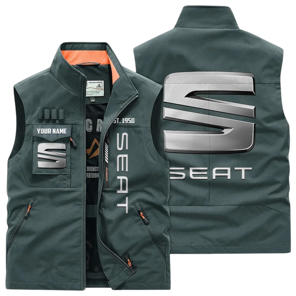 Seat Multi Pocket Vest Sleeveless Men Outdoor Vest Lightweight Custom Name TN170425Y39MPVCT2SEA Seat Multi Pocket Vest Sleeveless Men Outdoor Vest Lightweight Custom Name TN170425Y39MPVCT2SEA