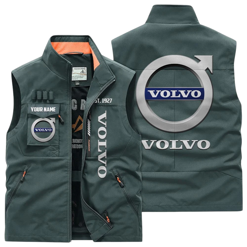 Volvo Multi Pocket Vest Sleeveless Men Outdoor Vest Lightweight Custom Name TN170425Y39MPVCT2VOV Volvo Multi Pocket Vest Sleeveless Men Outdoor Vest Lightweight Custom Name TN170425Y39MPVCT2VOV