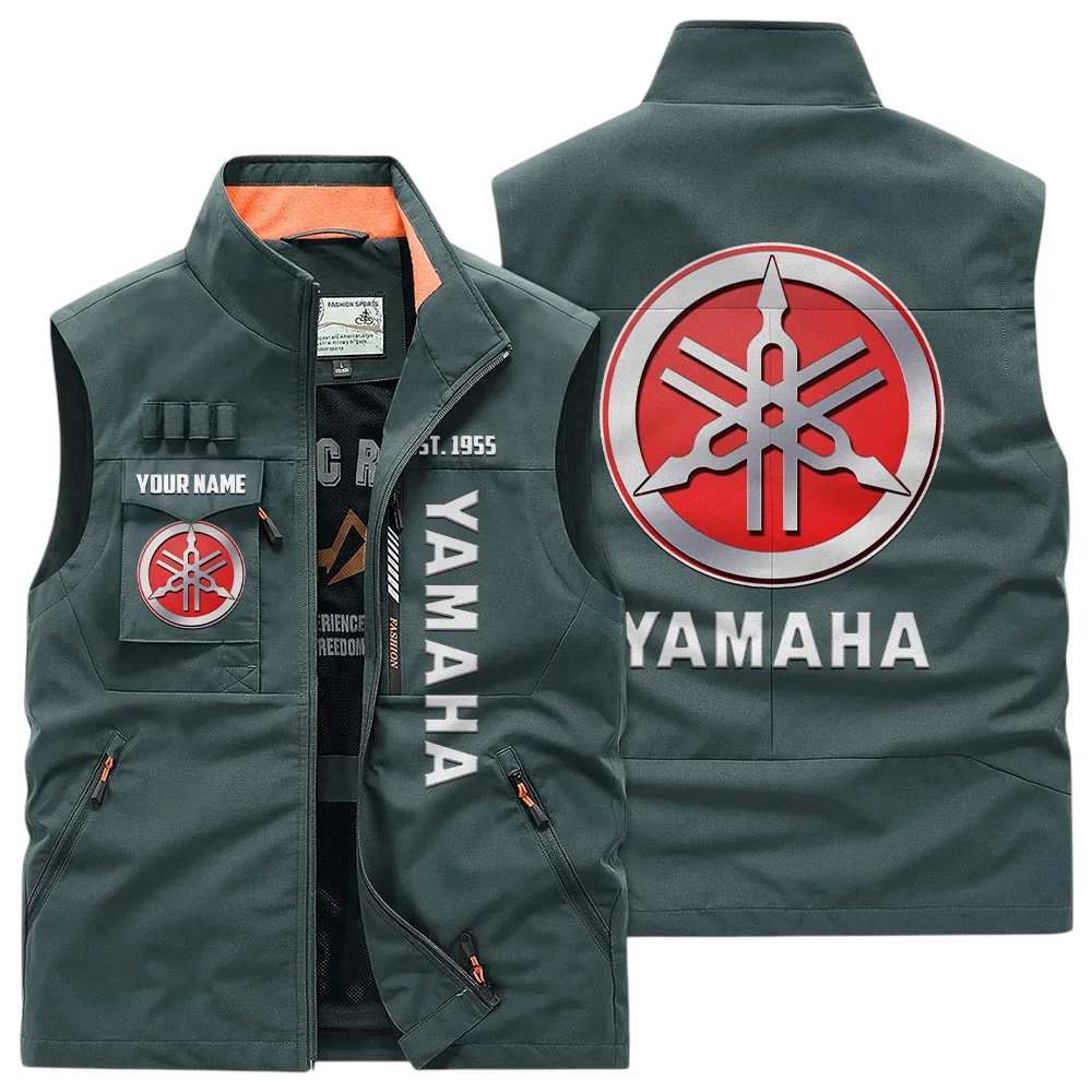 Yamaha Multi Pocket Vest Sleeveless Men Outdoor Vest Lightweight Custom Name TN170425Y39MPVCT2YMH Yamaha Multi Pocket Vest Sleeveless Men Outdoor Vest Lightweight Custom Name TN170425Y39MPVCT2YMH