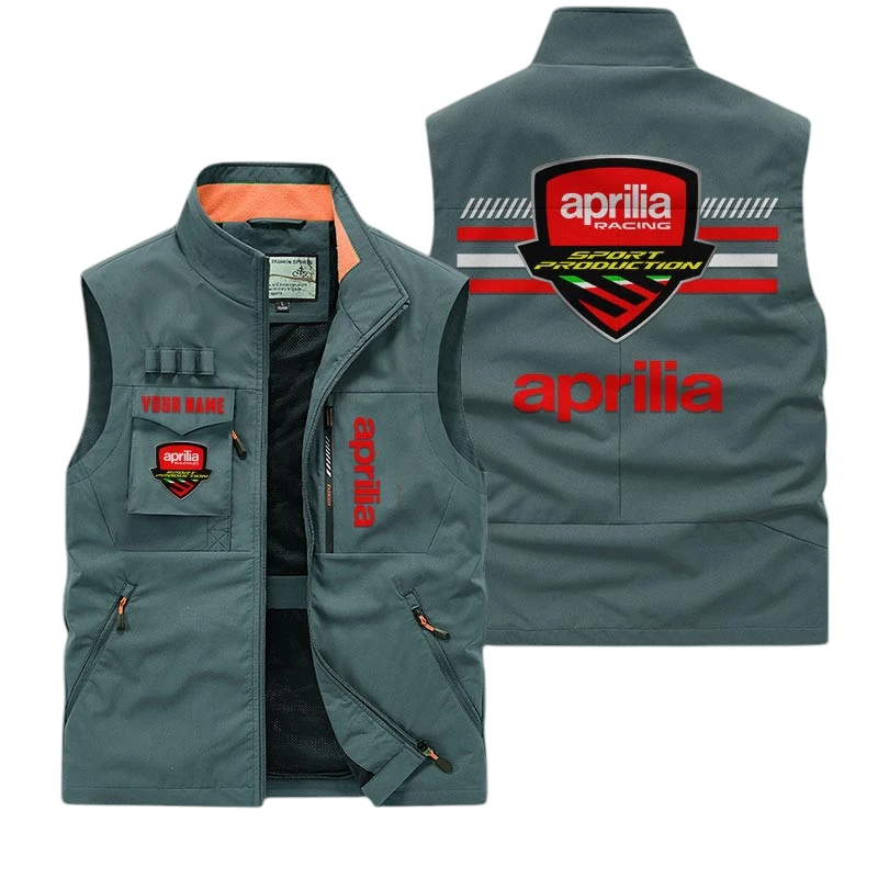 Aprilia Multi Pocket Vest Sleeveless Men Outdoor Vest Lightweight Custom Name TN190425Y39MPVCT1APR Aprilia Multi Pocket Vest Sleeveless Men Outdoor Vest Lightweight Custom Name TN190425Y39MPVCT1APR