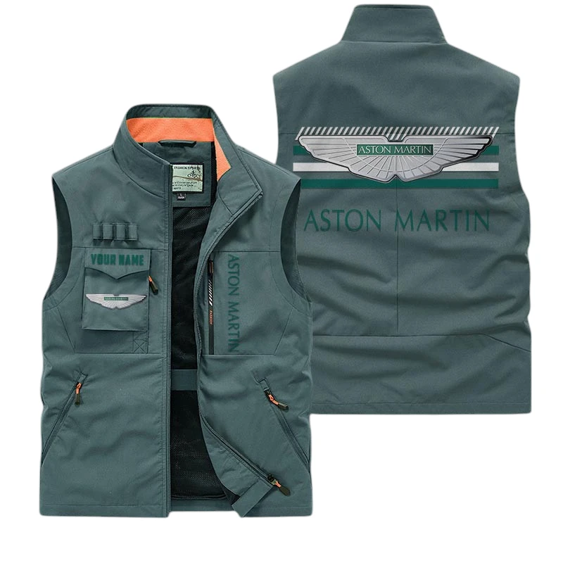 Aston Martin Multi Pocket Vest Sleeveless Men Outdoor Vest Lightweight Custom Name TN190425Y39MPVCT1ASM Aston Martin Multi Pocket Vest Sleeveless Men Outdoor Vest Lightweight Custom Name TN190425Y39MPVCT1ASM