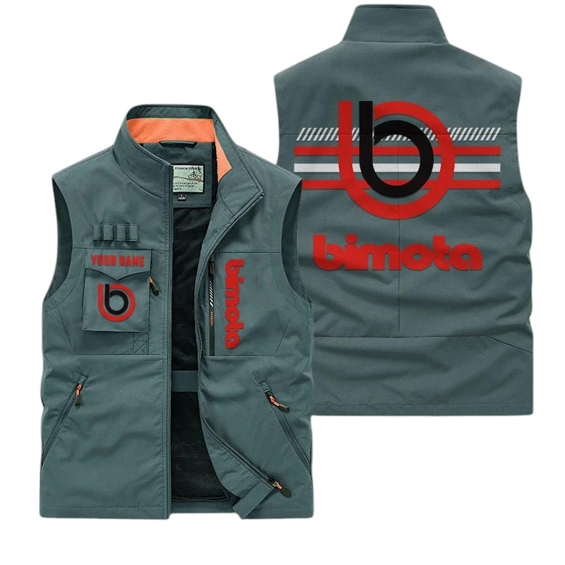 Bimota Multi Pocket Vest Sleeveless Men Outdoor Vest Lightweight Custom Name TN190425Y39MPVCT1BIM Bimota Multi Pocket Vest Sleeveless Men Outdoor Vest Lightweight Custom Name TN190425Y39MPVCT1BIM