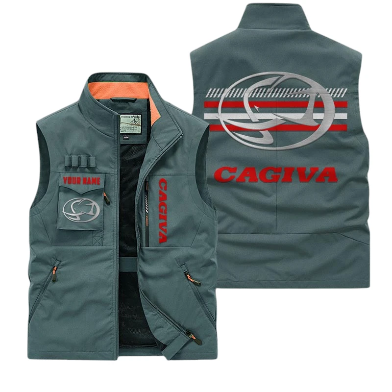 Cagiva Multi Pocket Vest Sleeveless Men Outdoor Vest Lightweight Custom Name TN190425Y39MPVCT1CAG Cagiva Multi Pocket Vest Sleeveless Men Outdoor Vest Lightweight Custom Name TN190425Y39MPVCT1CAG