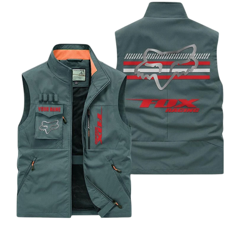 Fox Racing Multi Pocket Vest Sleeveless Men Outdoor Vest Lightweight Custom Name For Fans TN190425Y39MPVCT1FOX Fox Racing Multi Pocket Vest Sleeveless Men Outdoor Vest Lightweight Custom Name For Fans TN190425Y39MPVCT1FOX