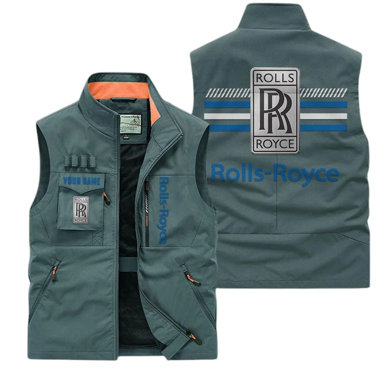 Rolls Royce Multi Pocket Vest Sleeveless Men Outdoor Vest Lightweight Custom Name For Fans TN190425Y39MPVCT1ROR Rolls Royce Multi Pocket Vest Sleeveless Men Outdoor Vest Lightweight Custom Name For Fans TN190425Y39MPVCT1ROR