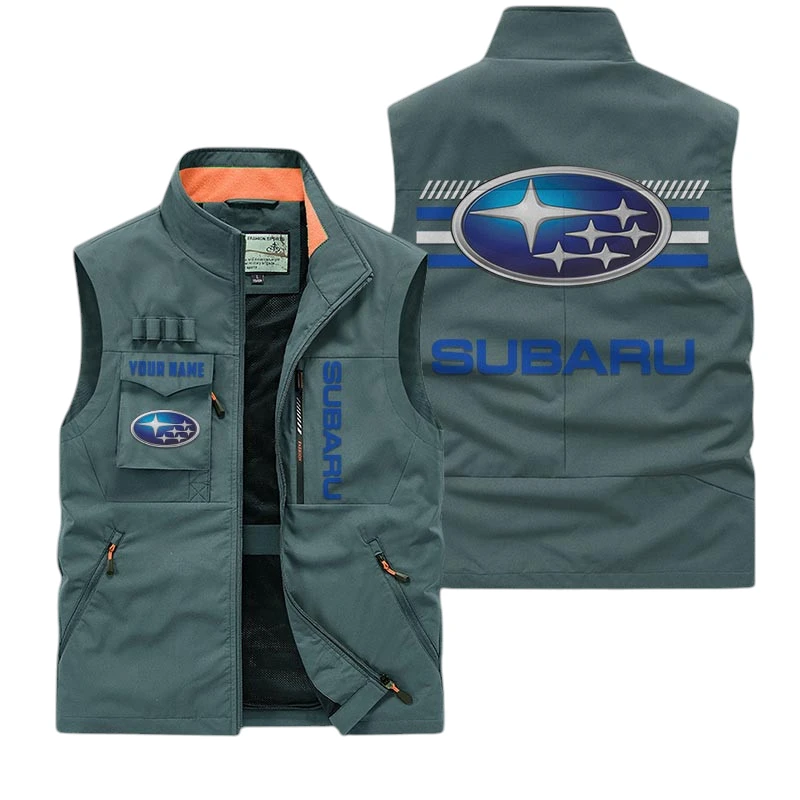 Subaru Multi Pocket Vest Sleeveless Men Outdoor Vest Lightweight Custom Name For Fans TN190425Y39MPVCT1SUB Subaru Multi Pocket Vest Sleeveless Men Outdoor Vest Lightweight Custom Name For Fans TN190425Y39MPVCT1SUB