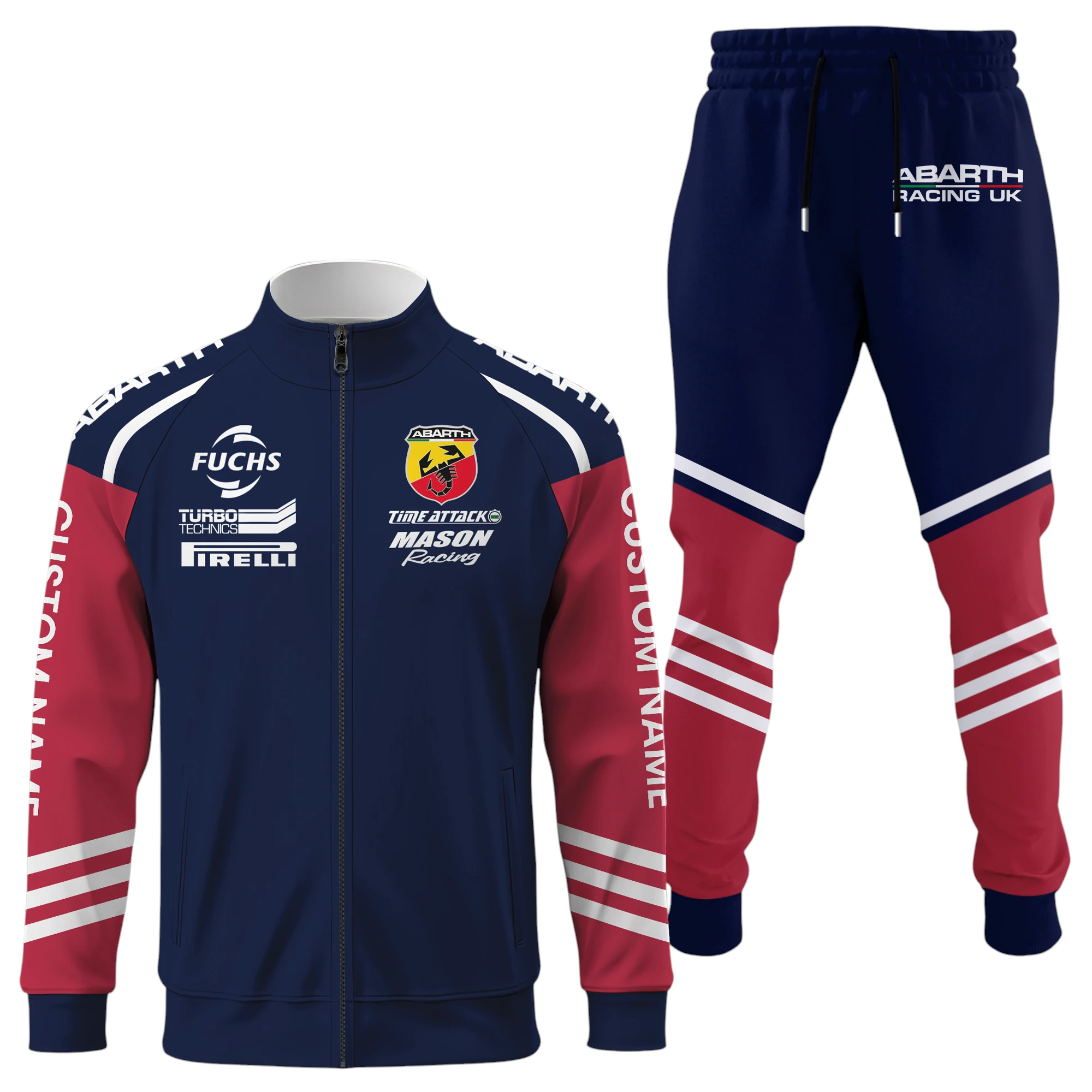 Abarth Racing UK Long Sleeve Shirt Full Zip x Long Pants Set All Over Print, Sports Style Custom Name HIDI030425Y53S16JKABR Abarth Racing UK Long Sleeve Shirt Full Zip x Long Pants Set All Over Print, Sports Style Custom Name HIDI030425Y53S16JKABR