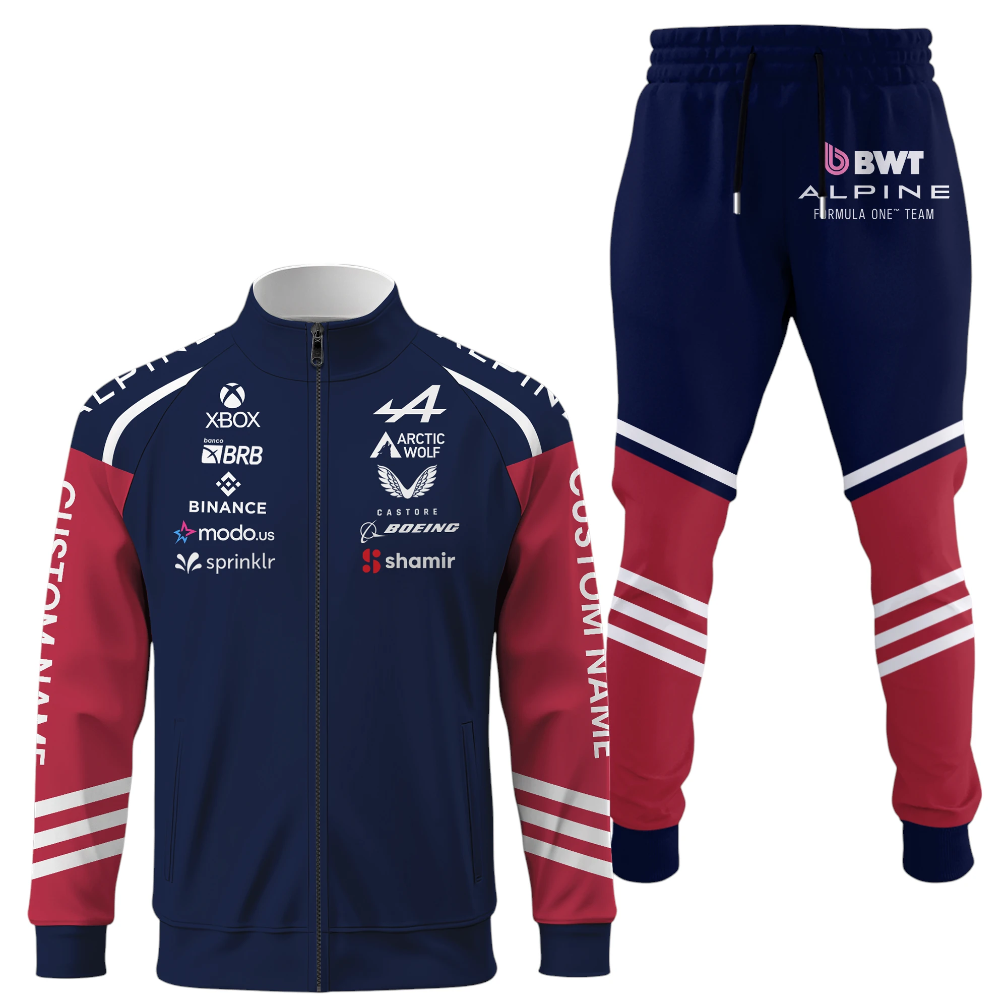 Alpine F1 Team Racing Long Sleeve Shirt Full Zip x Long Pants Set All Over Print, Sports Style Custom Name HIDI010425Y53S16JKAF1 Alpine F1 Team Racing Long Sleeve Shirt Full Zip x Long Pants Set All Over Print, Sports Style Custom Name HIDI010425Y53S16JKAF1