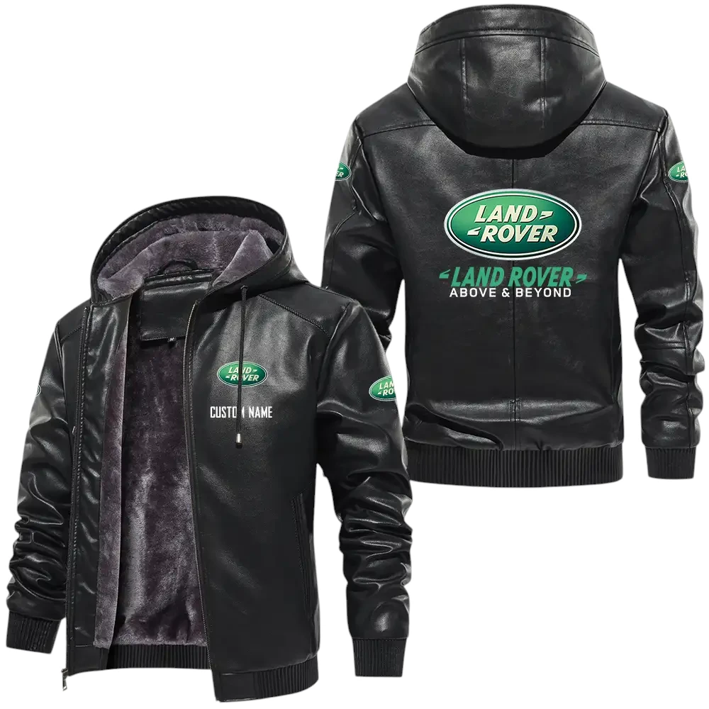 Land Rover PU Leather Hooded Jacket, Mens Durable Windproof Keep Warm Soft Velvet Lined Jacket, Custom Name HG040325Y24LJH2LAR Land Rover PU Leather Hooded Jacket, Mens Durable Windproof Keep Warm Soft Velvet Lined Jacket, Custom Name HG040325Y24LJH2LAR