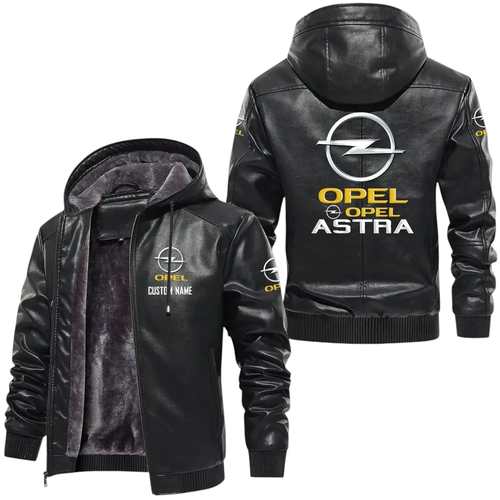 Opel Astra PU Leather Hooded Jacket, Mens Durable Windproof Keep Warm Soft Velvet Lined Jacket, Custom Name HG050325Y24LJH1OPE Opel Astra PU Leather Hooded Jacket, Mens Durable Windproof Keep Warm Soft Velvet Lined Jacket, Custom Name HG050325Y24LJH1OPE