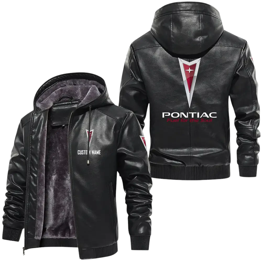 Pontiac PU Leather Hooded Jacket, Mens Durable Windproof Keep Warm Soft Velvet Lined Jacket, Custom Name HG050325Y24LJH2PON Pontiac PU Leather Hooded Jacket, Mens Durable Windproof Keep Warm Soft Velvet Lined Jacket, Custom Name HG050325Y24LJH2PON