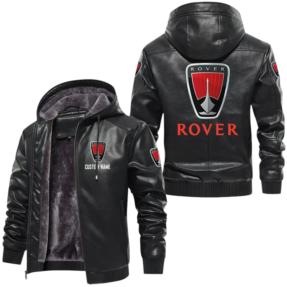 Rover PU Leather Hooded Jacket, Mens Durable Windproof Keep Warm Soft Velvet Lined Jacket, Custom Name HG050325Y24LJH2ROR Rover PU Leather Hooded Jacket, Mens Durable Windproof Keep Warm Soft Velvet Lined Jacket, Custom Name HG050325Y24LJH2ROR