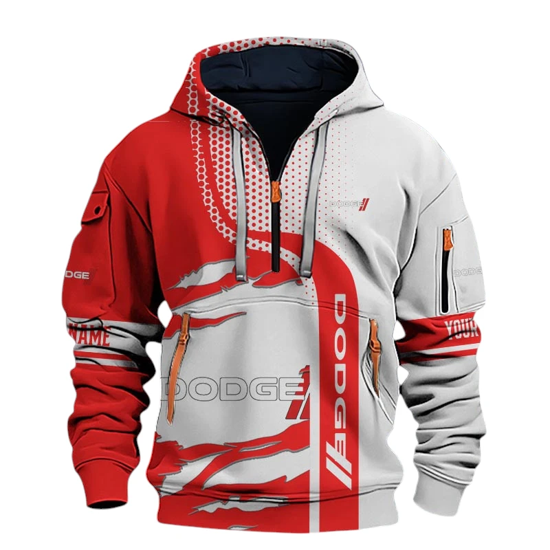 Dodge Half Zip Hoodie All Over Prints, Multi-Pockets Custom Name TN130525Y26QZ3CT1DOD Dodge Half Zip Hoodie All Over Prints, Multi-Pockets Custom Name TN130525Y26QZ3CT1DOD