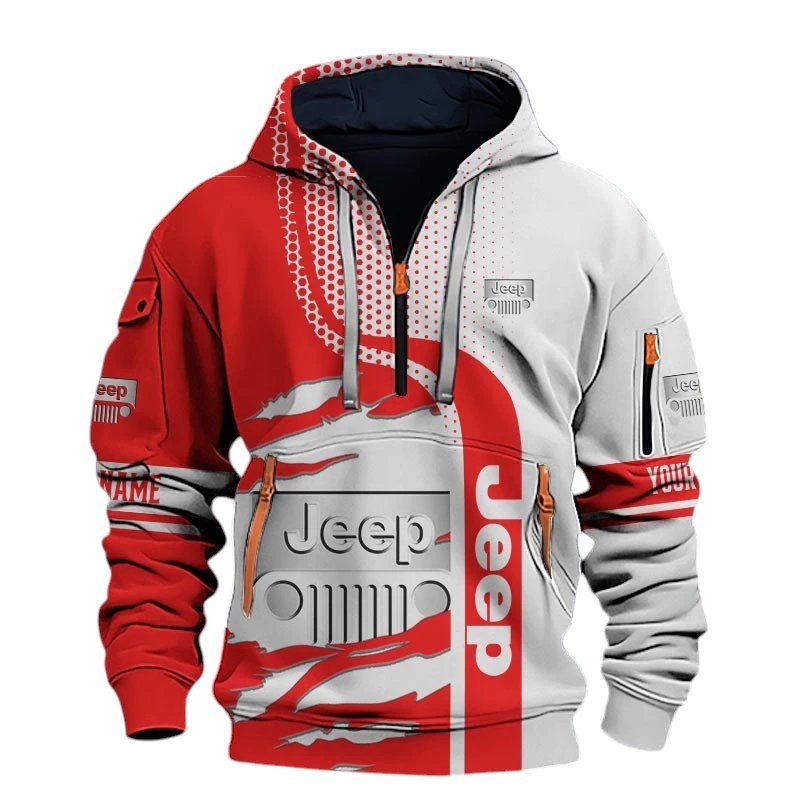 Jeep Half Zip Hoodie All Over Prints, Multi-Pockets Custom TN130525Y26QZ3CT1JEE Jeep Half Zip Hoodie All Over Prints, Multi-Pockets Custom TN130525Y26QZ3CT1JEE
