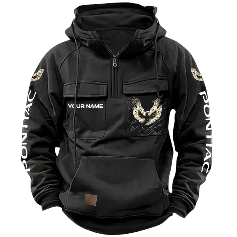 Firebird Pontiac Quarter Zip Hoodie, Sports Hoodie Multi-Pocke, Custom Name HG090525Y41HJRCT1FIP Firebird Pontiac Quarter Zip Hoodie, Sports Hoodie Multi-Pocke, Custom Name HG090525Y41HJRCT1FIP