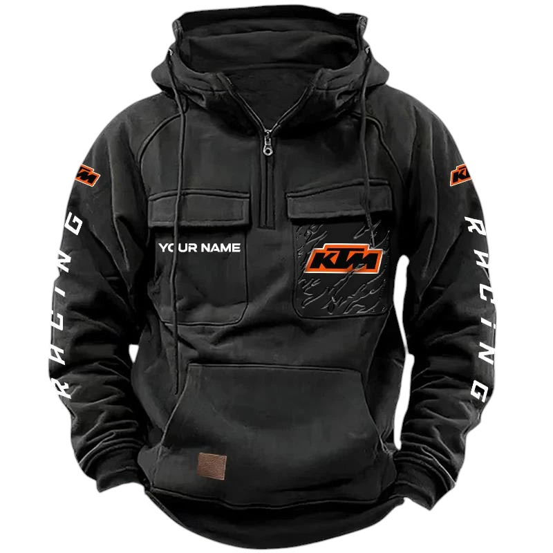 KTM Racing Quarter Zip Hoodie, Sports Hoodie Multi-Pockets, Custom Name HG130525Y41HJRCT1KTM KTM Racing Quarter Zip Hoodie, Sports Hoodie Multi-Pockets, Custom Name HG130525Y41HJRCT1KTM