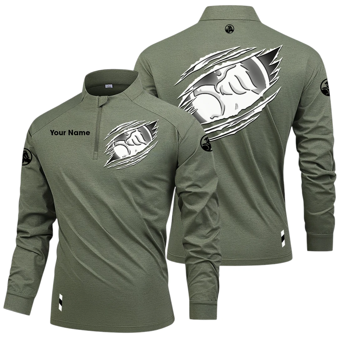 Holden Long Sleeve Shirt, Stand Collar Quarter Zip-up Custom Name HIDI090525Y49LMT05HOL Holden Long Sleeve Shirt, Stand Collar Quarter Zip-up Custom Name HIDI090525Y49LMT05HOL