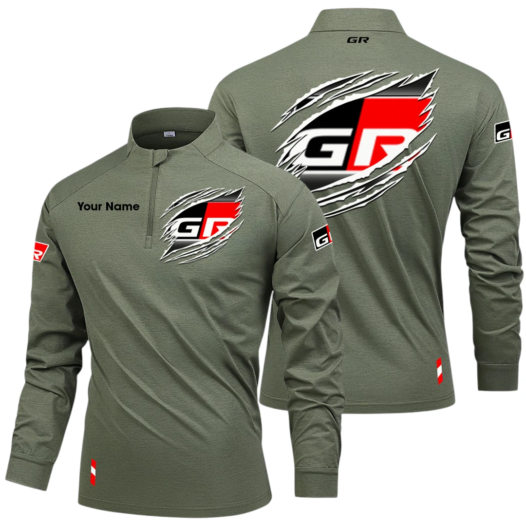 Toyota Gazoo Racing Long Sleeve Shirt, Stand Collar Quarter Zip-up Custom Name HIDI150525Y49LMT05TGR Toyota Gazoo Racing Long Sleeve Shirt, Stand Collar Quarter Zip-up Custom Name HIDI150525Y49LMT05TGR