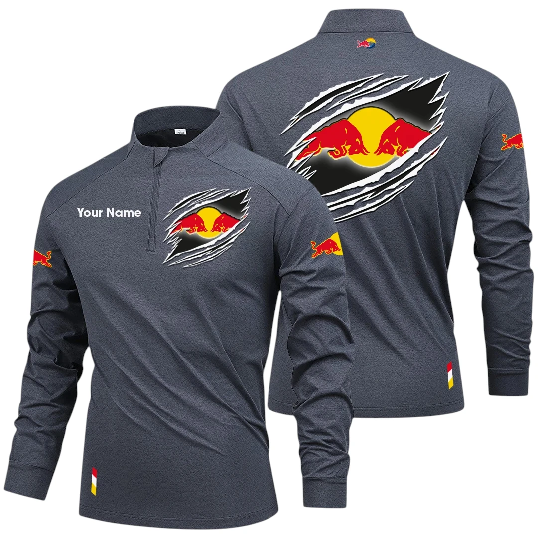 Oracle Red Bull Racing Long Sleeve Shirt, Stand Collar Quarter Zip-up Custom Name HIDI140525Y49LMT05ORR Oracle Red Bull Racing Long Sleeve Shirt, Stand Collar Quarter Zip-up Custom Name HIDI140525Y49LMT05ORR