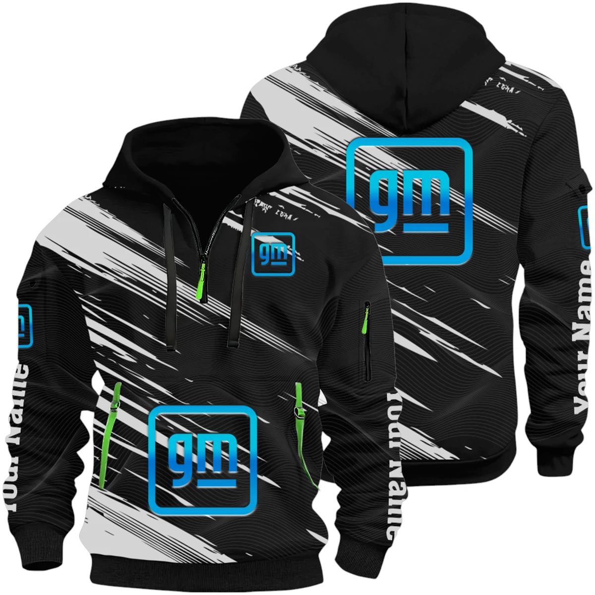 General Motors Half Zip Hoodie All Over Prints, Multi-Pockets Custom Name HIHI190625Y26QZ3HGEM General Motors Half Zip Hoodie All Over Prints, Multi-Pockets Custom Name HIHI190625Y26QZ3HGEM