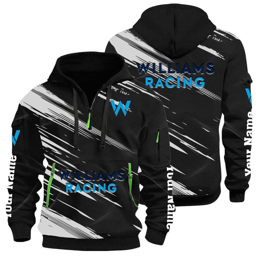 Williams Racing Half Zip Hoodie All Over Prints, Multi-Pockets Custom Name HIHI240625Y26QZ3HWIR Williams Racing Half Zip Hoodie All Over Prints, Multi-Pockets Custom Name HIHI240625Y26QZ3HWIR