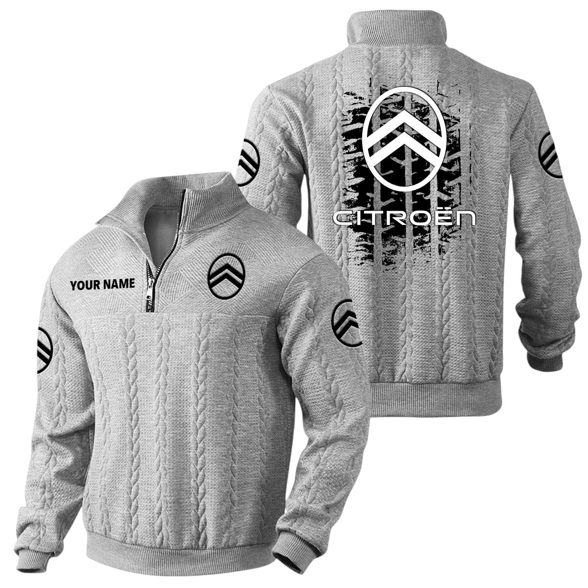 Citroen Quarter Zip Sweatshirt Stand Collar Gift For Fan Custom Name Citroen Quarter Zip Sweatshirt Stand Collar Gift For Fan Custom Name