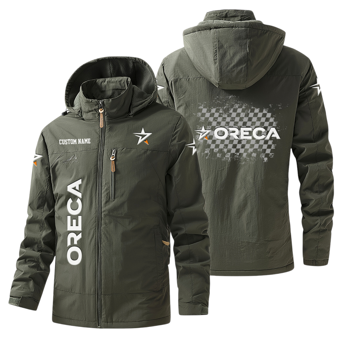 Oreca Racing Team Windbreaker Jacket Hooded Warm Lining Waterproof Custom Name Oreca Racing Team Windbreaker Jacket Hooded Warm Lining Waterproof Custom Name