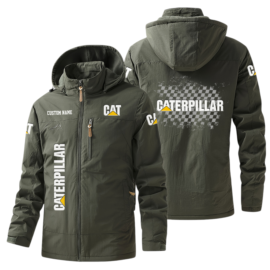 Caterpillar Windbreaker Jacket Hooded Warm Lining Waterproof Custom Name Caterpillar Windbreaker Jacket Hooded Warm Lining Waterproof Custom Name