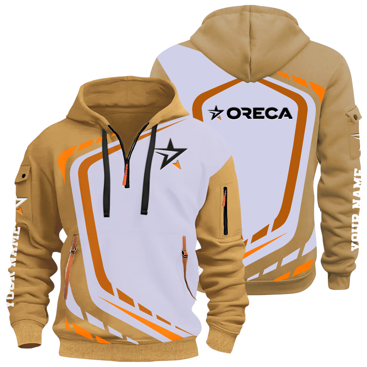 Oreca Racing Team Half Zip Hoodie All Over Prints Multi-Pockets Custom Name Oreca Racing Team Half Zip Hoodie All Over Prints Multi-Pockets Custom Name