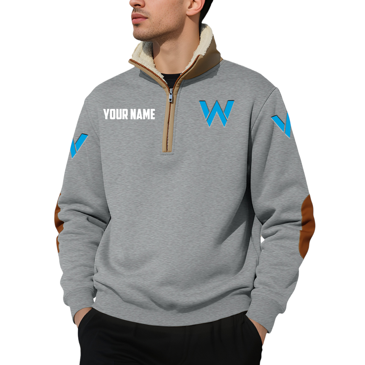 Williams Racing Quarter Zip Sweatshirt Fleece-Lined Collar Custom Name Williams Racing Quarter Zip Sweatshirt Fleece-Lined Collar Custom Name