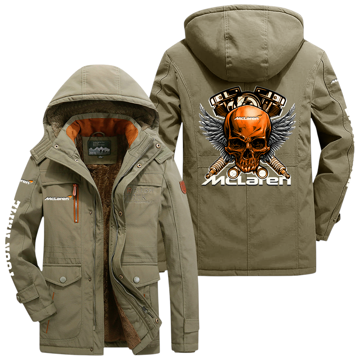 McLaren Racing Limited Windproof Jacket Heavy Duty Fleece Lined Hooded Coat Custom Your Name McLaren Racing Limited Windproof Jacket Heavy Duty Fleece Lined Hooded Coat Custom Your Name