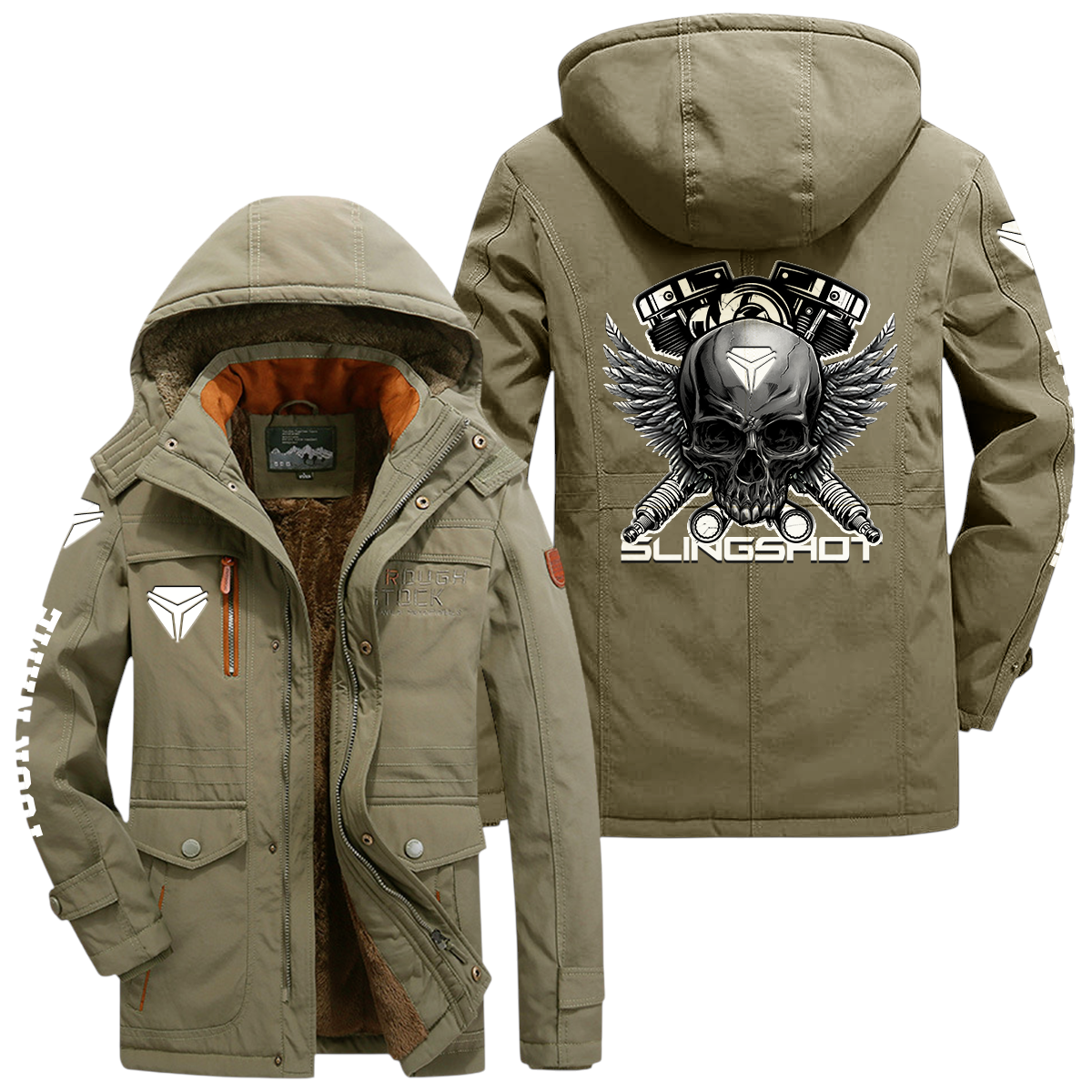 Slingshot Windproof Jacket Heavy Duty Fleece Lined Hooded Coat Custom Your Name Slingshot Windproof Jacket Heavy Duty Fleece Lined Hooded Coat Custom Your Name