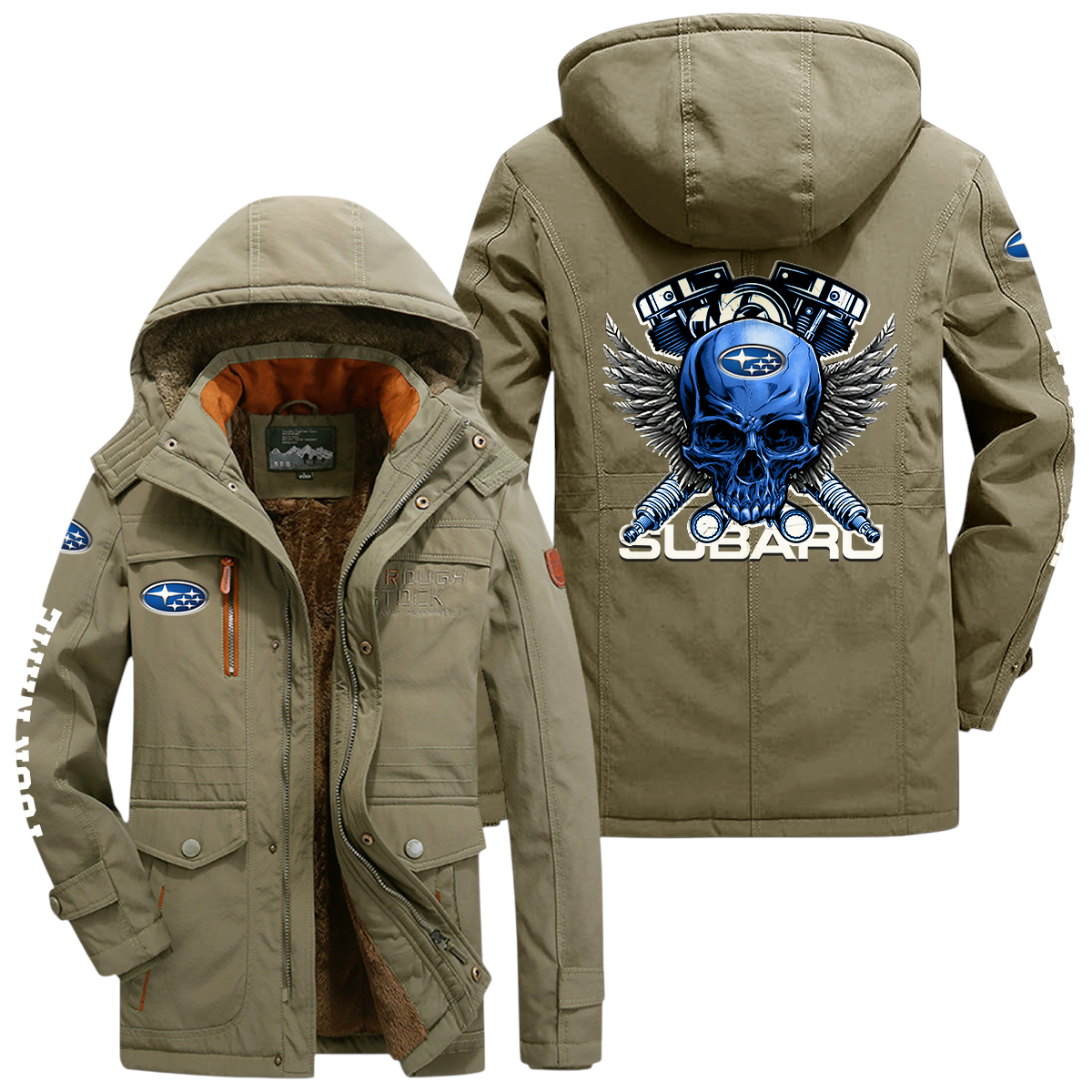 Subaru Windproof Jacket Heavy Duty Fleece Lined Hooded Coat Custom Your Name Subaru Windproof Jacket Heavy Duty Fleece Lined Hooded Coat Custom Your Name