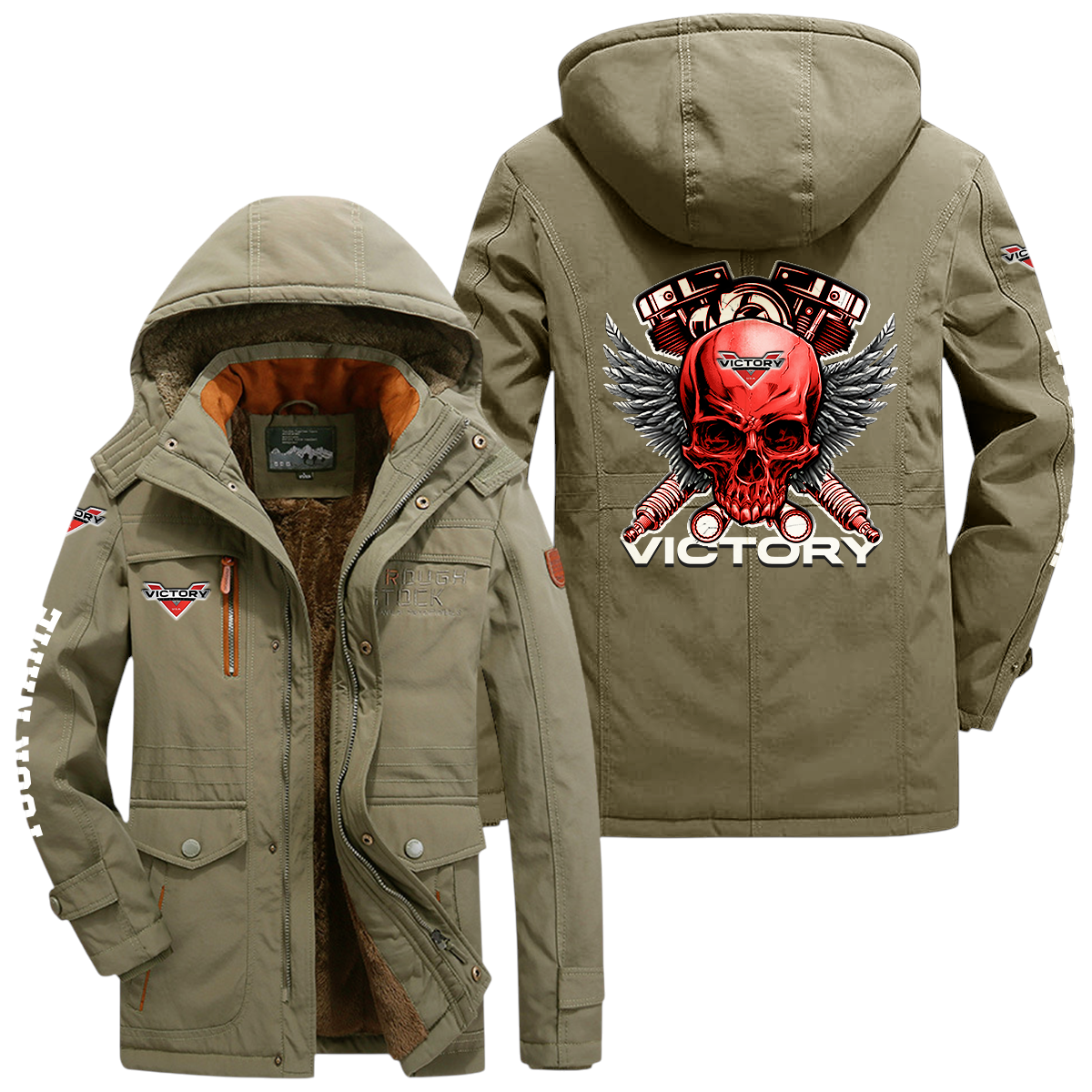Victory Motorcycles Windproof Jacket Heavy Duty Fleece Lined Hooded Coat Custom Your Name Victory Motorcycles Windproof Jacket Heavy Duty Fleece Lined Hooded Coat Custom Your Name